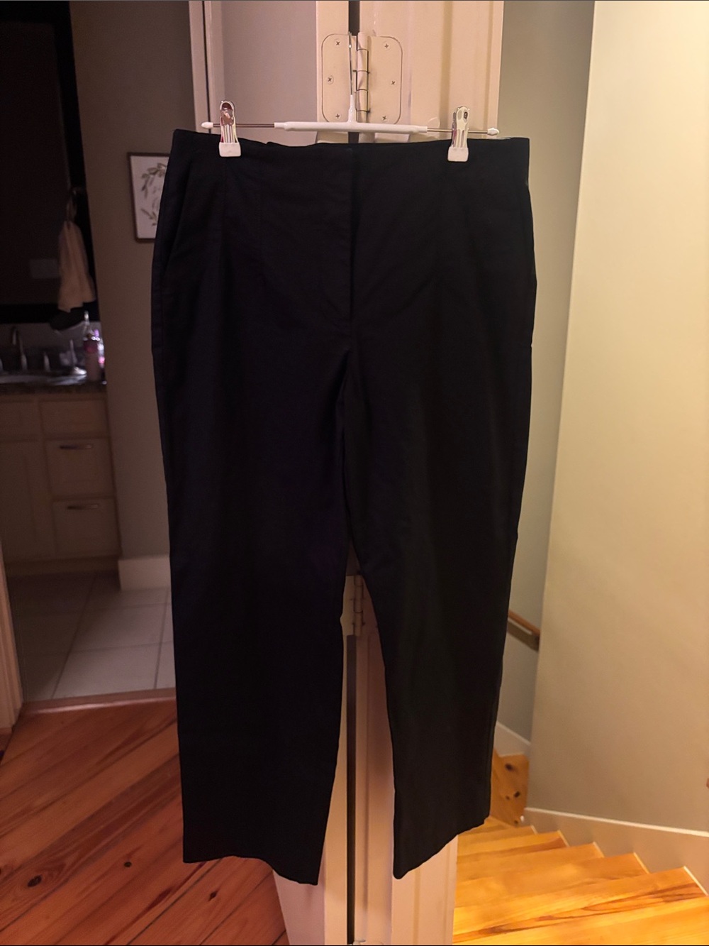 Loft Curvy Classic Black Tailored Pants